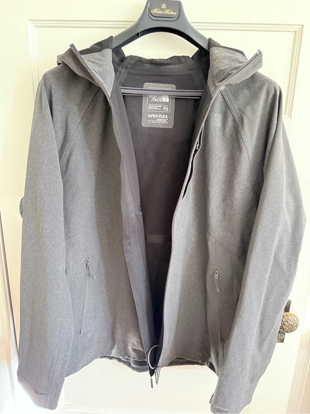 The North Face Apex Flex GTX - Gore-Tex Waterproof Hooded Softshell - Hthr Gray